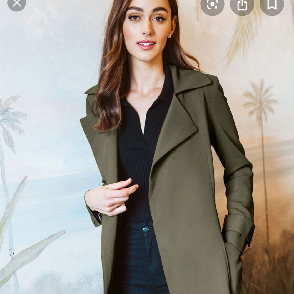 Olive Trench Coat - Women's Classic Trench Coat